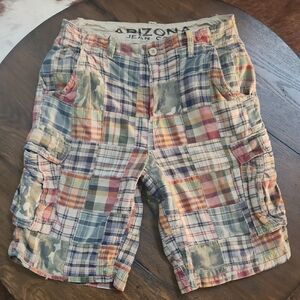 Arizona Jean Company Multicolor Patchwork Cargo Shorts